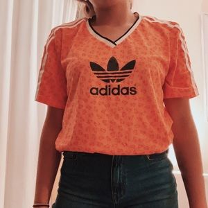 Orange adidas t-shirt